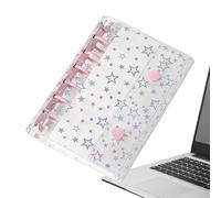 Funda transparente de plástico | A7 funda para cuaderno con estrellas brillantes para cuadernos - Cuaderno personalizado - para sobres de efectivo, diario, organizador, carpetas, hojas sueltas