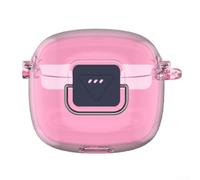 Funda transparente para auriculares JBL Tune Flex2 Funda protectora delgada resistente a los golpes Diseño ligero (rosa transparente)