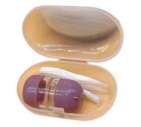 Funda transparente para lentes de uso diario, bolsillo pequeño para insertar y quitar lentes de forma segura, soporte duradero, Purple