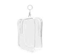 Funda transparente para llavero, vitrina para muñecas | Estuche de transporte cuadrado colgante multifunción, cartera pequeña para muñecas, organizador transparente con llavero para muñecas, Color