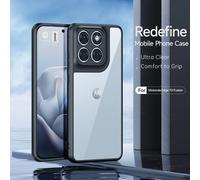 Funda transparente para teléfono DUX DUCIS para Motorola Edge 70 Fusion con parte trasera de TPU + acrílico, ajuste delgado, a prueba de golpes y anticaídas Negro