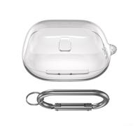 Funda transparente para TPU para Beats Powerbeats para Pro 2 con llavero, funda protectora a prueba de golpes, antiarañazos, transparente, carga inalámbrica, compatible con diseño delgado