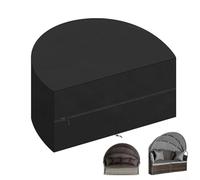 Funda transpirable para muebles de exterior que protege tu isla solar con un diseño de lona resistente a la intemperie (205 x 110 x 80 cm)