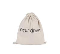 Funda Transporte Para Secador De Pelo Bolsa de algodón con cordón de bolsillo, 3 unidades, for secador de pelo de hotel, bolsa de almacenamiento de viaje(White)