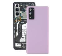 Funda trasera de batería de repuesto compatible con Samsung Galaxy S20 FE, cubierta trasera de batería con cubierta de lente de cámara. Morado