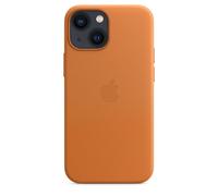 Funda Trasera De Cuero Para Apple iPhone 13 Mini MagSafe Dorada Brown