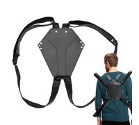 Funda trasera de doble sable - Portaequipos, aparejo | Funda de correa de piel sintética con ajuste de hombro para aspecto cómico, equipo, kit de disfraces, soporte de cosplay de sable
