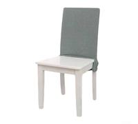 Funda trasera de silla de forro polar suave con elasticidad diseñada para respaldos de sillas en restaurantes y hoteles, ofreciendo protección y estilo (Matcha verde)