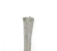 Funda Trenzada de Cobre de 1/5 m - Funda metálica expandible con baño de estaño for Cable de señal (de 2 a 28 mm)(Silver,2mmx5m)