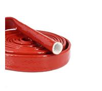 Funda trenzada de fibra de vidrio ignífuga, 1 ml, resistente al calor hasta 300 °C, resistente al aceite y a la humedad, manga de aislamiento rojo de 4 a 80 mm, tamaños disponibles (20 mm)
