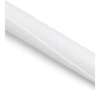 Funda trenzada expandible de PET con cierre automático - Tubo flexible for proteger cables | Diámetro de 5 mm a 60 mm | Resistente al calor(WHITE,19MM*5 M)