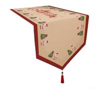 Funda Triangular Cáñamo Navidad Frigorífico Roja(60 * 170cm) | Tejido cáñamo natural, transpirable evita , para ajuste tamaños, para ideal para decoración cocina navideña