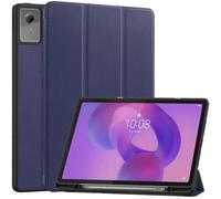 Funda Triple de Cuero PU for Tableta Adecuada for Lenovo Xiaoxin Pad 12,1 "TB365FC 2025, Funda con Soporte y portalápices(Dark Blue)