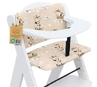Funda trona universal 2 piezas - cojin para de tronas fundo silla para niños y niñas para Hauck y Stokke comer Cojín para silla infantil con revestimiento impermeable Oeko-Tex Jirafas