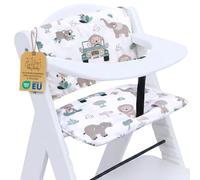 Funda trona universal 2 piezas - cojin para de tronas fundo silla para niños y niñas para Hauck y Stokke comer Cojín para silla infantil con revestimiento impermeable Oeko-Tex África