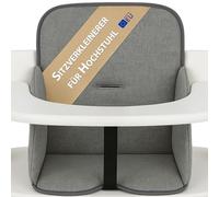 Funda trona universal - cojin para de tronas fundo silla para niños y niñas comer Cojín para silla Hauck y Stokke infantil con revestimiento impermeable y estable Gris