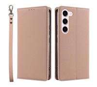 Funda ultrafina para Samsung Galaxy S25 Ultra/S25 Plus/S25, Litchi-cicatrices Funda con Tarjeteros Magnética Cartera Cuero Funda, Beige, S25