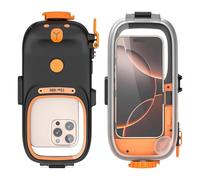 Funda universal de buceo para esnórquel de 15 m, funda de teléfono para iPhone 16/15/14/13/12/11 Pro Max, carcasas protectoras subacuáticas para Samsung Galaxy S25/S24/S23/S22/S21 Plus Ultra (negro)