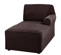 Funda universal de forro polar elástico lavable para sillón en forma de L, protección para reposabrazos izquierdo y derecho, funda elegante para decoración del hogar