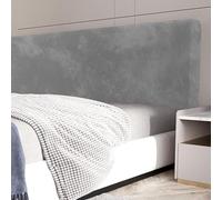 Funda Universal Elástica De Terciopelo para Cabecero - Elegante Protector De Cama A Prueba De Polvo para Camas Matrimoniales, Queen Y King Size. Funda De Light Grey Cal King:70.8in