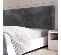 Funda Universal Elástica De Terciopelo para Cabecero - Elegante Protector De Cama A Prueba De Polvo para Camas Matrimoniales, Queen Y King Size. Funda De Grey Cal King:70.8in