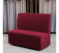 Funda Universal For Sofá Sin Brazos, Protector Elástico For Sofá De Dos Plazas For El Hogar, Hotel, Cafetería Y Bar, Se Adapta A Un Ancho De 110 A 130 Cm (43 A 52 Pulgadas)(Wine Red)