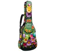 Funda universal grande para guitarra acústica, para guitarra acústica, se adapta a 40/41/42 pulgadas, impermeable con capa protectora, corona verde de Pascua feliz, multicolor, 42.9x16.9x4.7 in, Bolsa