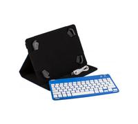 Funda universal gripcase silver ht para tablet 9-10\11 + teclado bluetooth azul