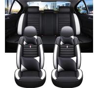 Funda Universal Para Asiento De Coche Para Fiat Para Tipo Para Seat Para Leon MK2 Detalles Interiores Todos Los Modelos Juegos de Cubreasientos(B Black White)