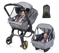 Funda universal para asiento de coche, protector contra la intemperie para asiento de automóvil infantil con bolsa de almacenamiento, ventilación lateral y apertura de asa, protección adicional para