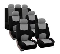 Funda universal para asientos de coche siete plazas alfombrilla para furgoneta juego 13 piezas para 7 Coche Fundas Asientos(Ash)