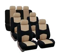 Funda universal para asientos de coche siete plazas alfombrilla para furgoneta juego 13 piezas para 7 Coche Fundas Asientos(Rice)