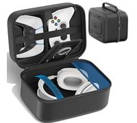 Funda Universal para Auriculares y Mandos, Estuche para Mandos de PS5/Switch/Xbox, Funda Auriculares Diadema de Gran Capacidad, Organizador Portátil para Accesorios Videojuegos con Bolsillo para Cable