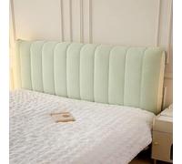 Funda universal para cabecero de cama, suave, elástica, a prueba de polvo, lavable, para decoración de dormitorio (verde claro, 210 x 60 cm)