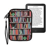 kwmobile Funda Universal para e-Book - Estuche de Neopreno con Cierre de Cremallera para e-Reader - Carcasa en Azul/Verde/Rosa Fucsia