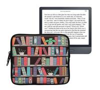 kwmobile Funda Universal para e-Book - Estuche de Neopreno con Cierre de Cremallera para e-Reader - Carcasa en Azul/Verde/Rosa Fucsia