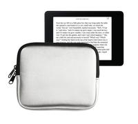 kwmobile Funda Universal para e-Book - Estuche de Neopreno con Cierre de Cremallera para e-Reader - Carcasa en Plata