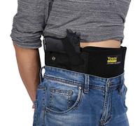 Funda universal para pistola, funda para cinturón, funda para pistola, funda para llevar oculta, elástica, táctica, cintura para pistola de mano con bolsillos dobles de carga, banda elástica táctica