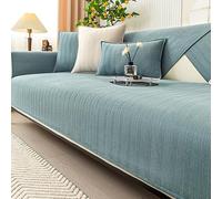 Funda universal para sofá seccional, suave y cómoda, fácil de cambiar y lavar, se adapta a muebles de 43.3 x 82.7 pulgadas, color azul elegante