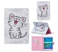 Funda Universal para Tablet de 8", Carcasa Flip Case Cubierta Protectora para Fire HD 8, Samsung Galaxy Tab S2 8.0,Huawei MediaPad T3 8, Lenovo Tab 3 850F/Tab4 8, iPad Mini 4/3/2/1, Gato