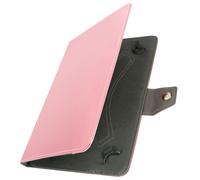 Funda universal tabletas 10” con efecto cuero envejecido Soporte vídeo rosa