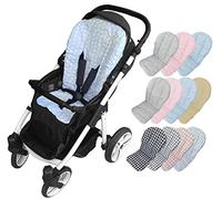 Funda Verano Silla de Paseo Bebé - Algodón - Colchoneta Fresquita Universal Carro - Marca Vizaro (Azul Estrellitas - Algodón)