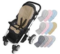 Funda Verano Silla de Paseo Bebé - Algodón - Colchoneta Fresquita Universal Carro - Marca Vizaro (Beige Lunares - Algodón)