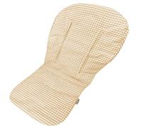 Funda verano silla de paseo bebé - Colchoneta fresquita algodón - Universal - Vichy Beige - 100% Algodón