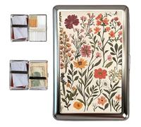 Funda versátil de Estilo Vintage para Tarjetas y Dinero en Efectivo - Nuevas Carteras de Metal duraderas - Tarjetero - Cartera de Metal Ultra Delgada - Cierre fácil a presión (C)