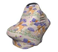 Funda versátil para silla de cochecito de bebé con diseño de hongos de dibujos animados con perro, especialmente diseñada para tu bebé