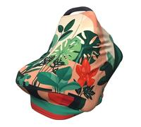 Funda versátil para silla de cochecito de bebé con estampado completo de plantas verdes para interiores, especialmente diseñada para tu bebé