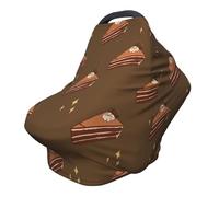 Funda versátil para silla de cochecito de bebé con estampado completo de tartas, especialmente diseñada para tu bebé