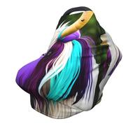 Funda versátil para silla de paseo con estampado completo de cabeza de vaca colorida, especialmente diseñada para tu bebé