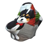 Funda versátil para silla de paseo con estampado completo de cachorro en blanco y negro, especialmente diseñada para tu bebé